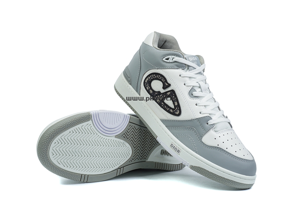 pk god D*or b57 mid-top sneaker  gray and white retail materials ready to ship