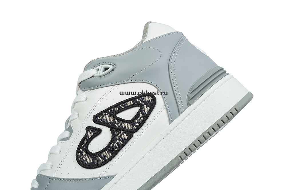 pk god D*or b57 mid-top sneaker  gray and white retail materials ready to ship