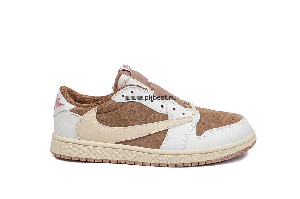 PK GOD Travis Scott x Jordan Air Jordan 1 Low OG Brown powder RETAIL MATERIALS READY TO SHIP