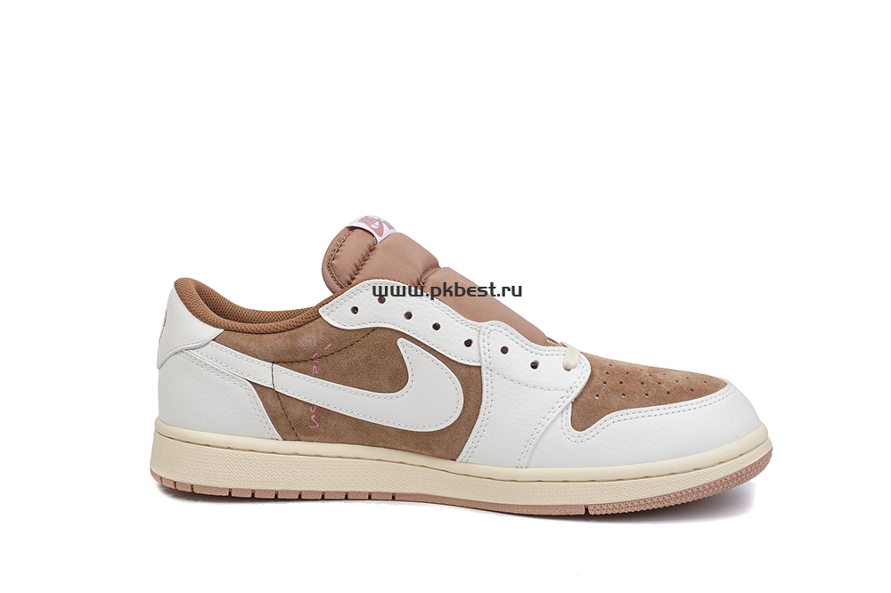 PK GOD Travis Scott x Jordan Air Jordan 1 Low OG Brown powder RETAIL MATERIALS READY TO SHIP