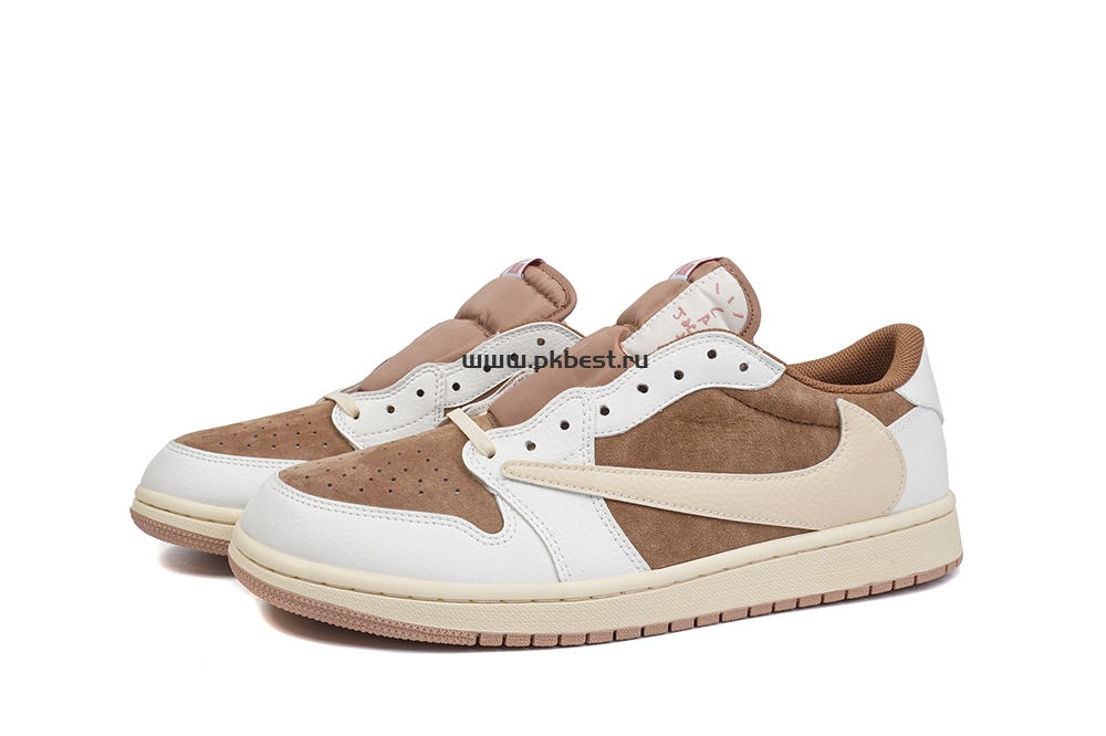 PK GOD Travis Scott x Jordan Air Jordan 1 Low OG Brown powder RETAIL MATERIALS READY TO SHIP