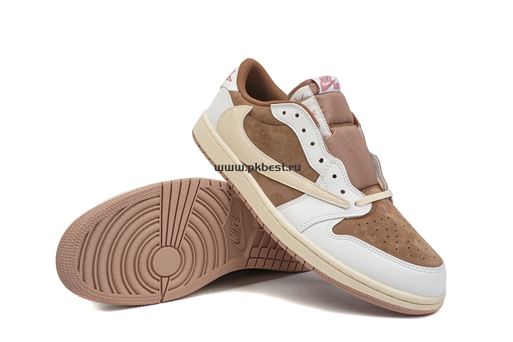 PK GOD Travis Scott x Jordan Air Jordan 1 Low OG Brown powder RETAIL MATERIALS READY TO SHIP