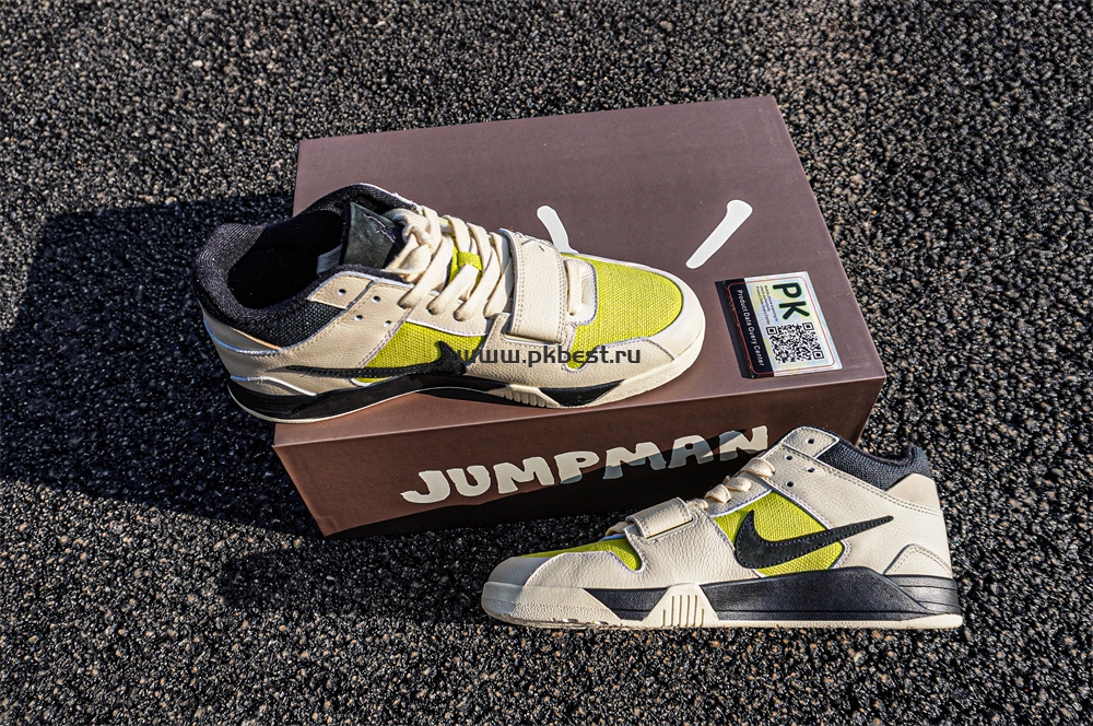 PK 5.0  Jordan Jumpman Jack TR “Bright Cactus”Beige black yellow RETAIL MATERIALS READY TO SHIP