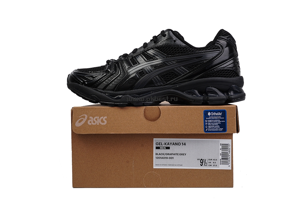 PK GOD Gel-Kayano 14 All black RETAIL MATERIALS READY TO SHIP $125.00