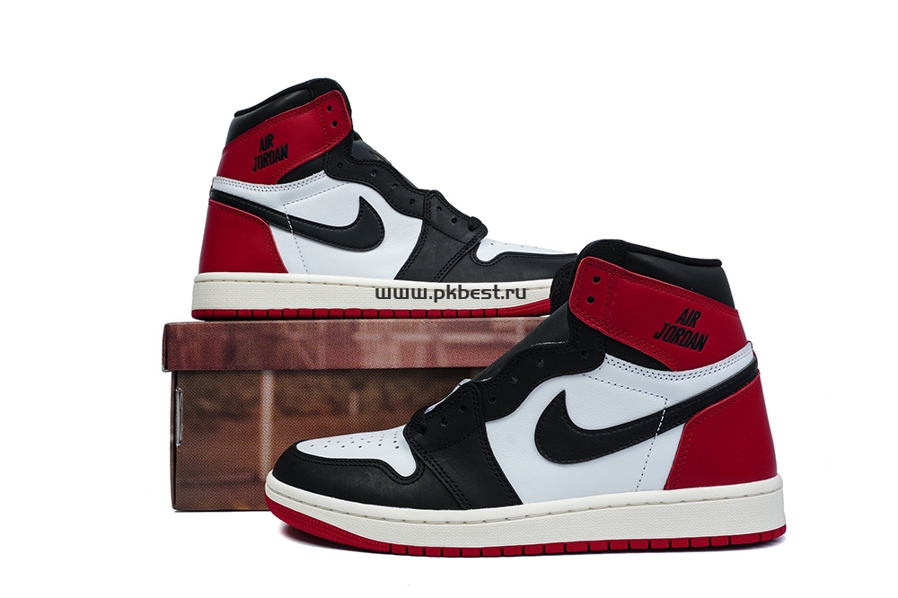 PK5.0 Jordan Air Jordan 1 “Black Toe Reimagined” White black red RETAIL MATERIALS READY TO SHIP