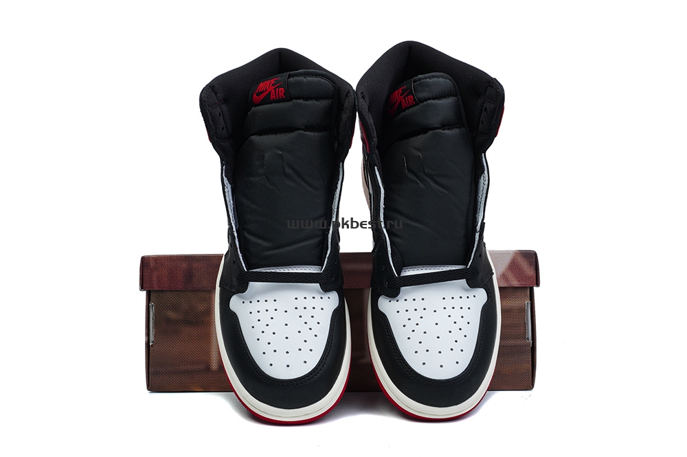 PK5.0 Jordan Air Jordan 1 “Black Toe Reimagined” White black red RETAIL MATERIALS READY TO SHIP