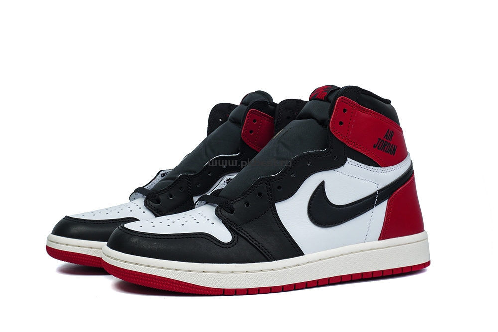 PK5.0 Jordan Air Jordan 1 “Black Toe Reimagined” White black red RETAIL MATERIALS READY TO SHIP