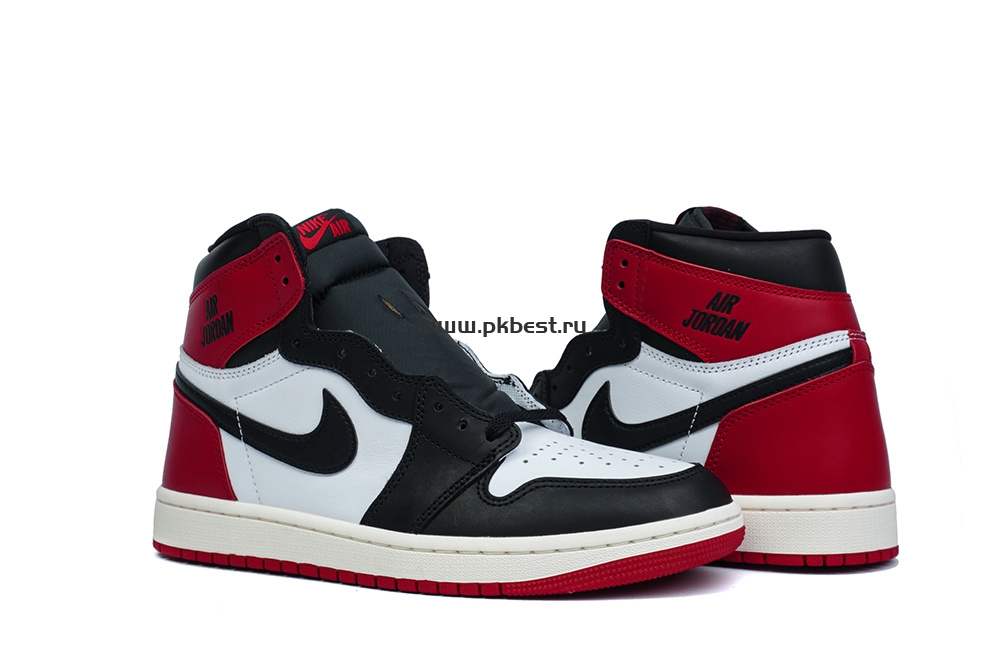 PK5.0 Jordan Air Jordan 1 “Black Toe Reimagined” White black red RETAIL MATERIALS READY TO SHIP