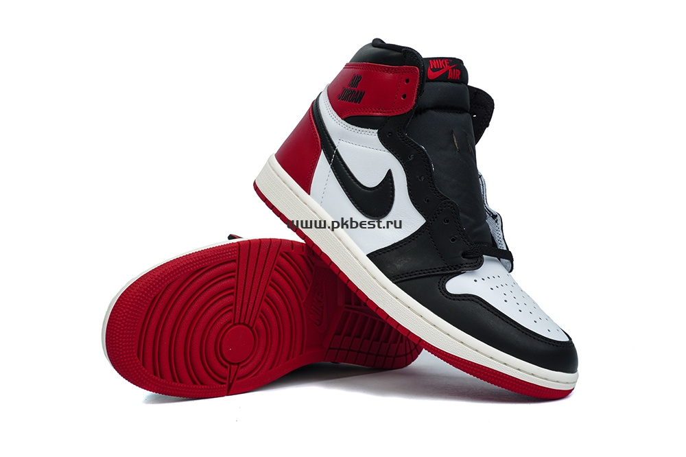 PK5.0 Jordan Air Jordan 1 “Black Toe Reimagined” White black red RETAIL MATERIALS READY TO SHIP