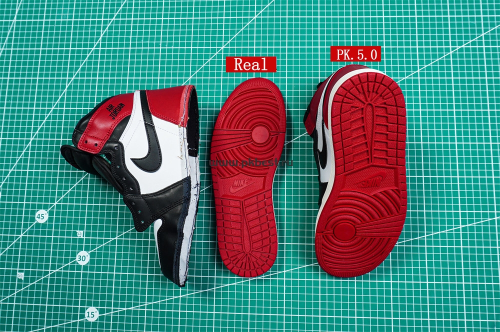 PK5.0 Jordan Air Jordan 1 “Black Toe Reimagined” White black red RETAIL MATERIALS READY TO SHIP