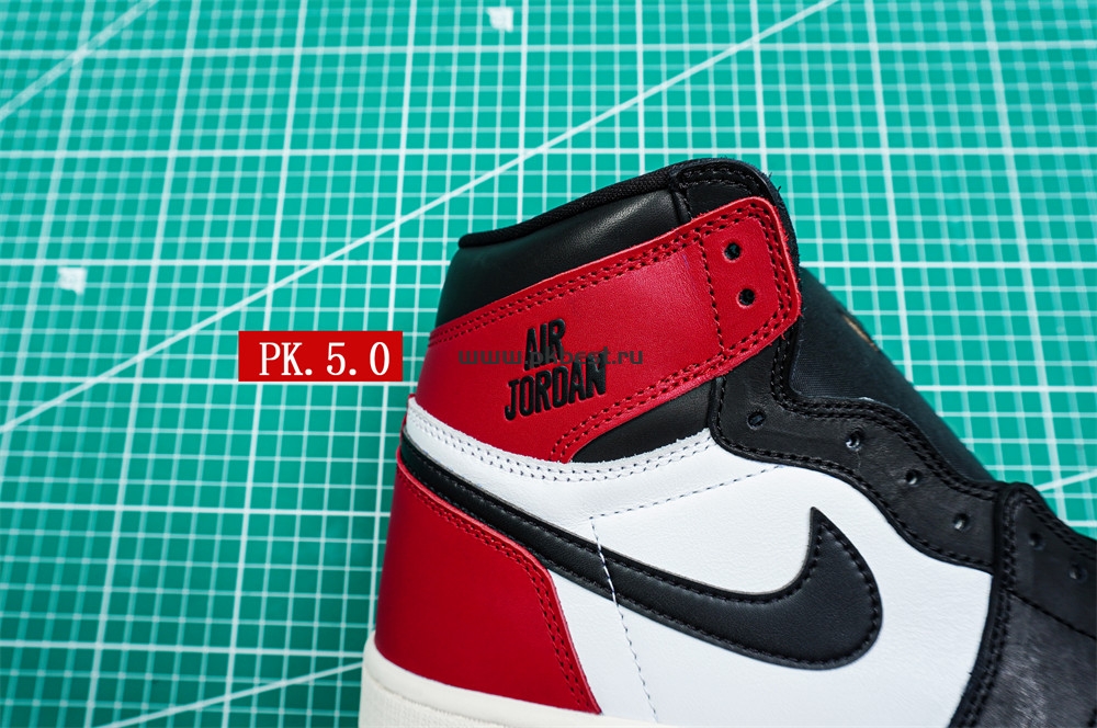 PK5.0 Jordan Air Jordan 1 “Black Toe Reimagined” White black red RETAIL MATERIALS READY TO SHIP