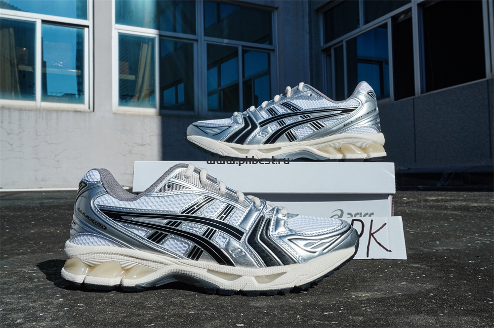 pk god As*ic*s jjjjound x gel kayano 14 ‘silver black’ retail materials ready to ship