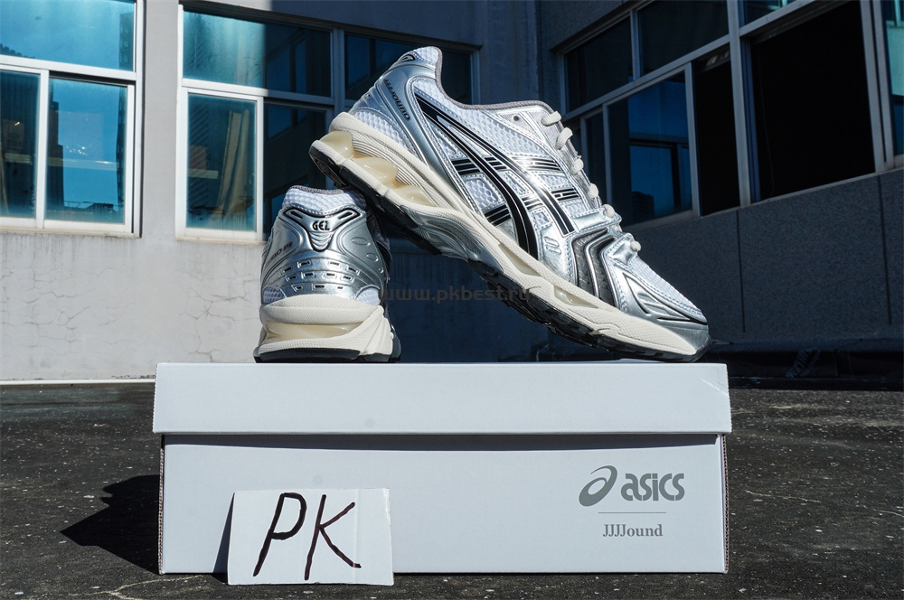 pk god As*ic*s jjjjound x gel kayano 14 ‘silver black’ retail materials ready to ship