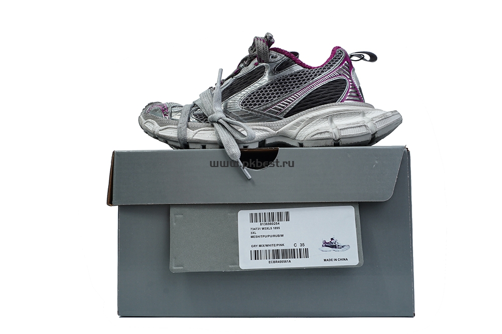 pk god Ba*len*cia*ga 3xl sneaker  silver purple retail materials ready to ship