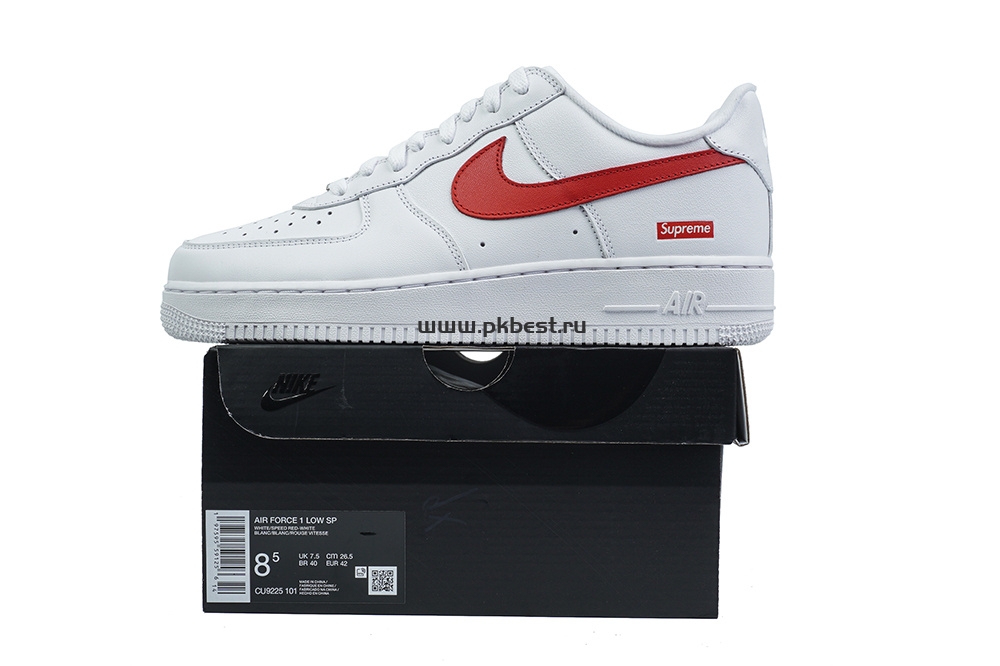 pk god nike Sup*e x air force 1 low box logo – speed red retail materials ready to ship