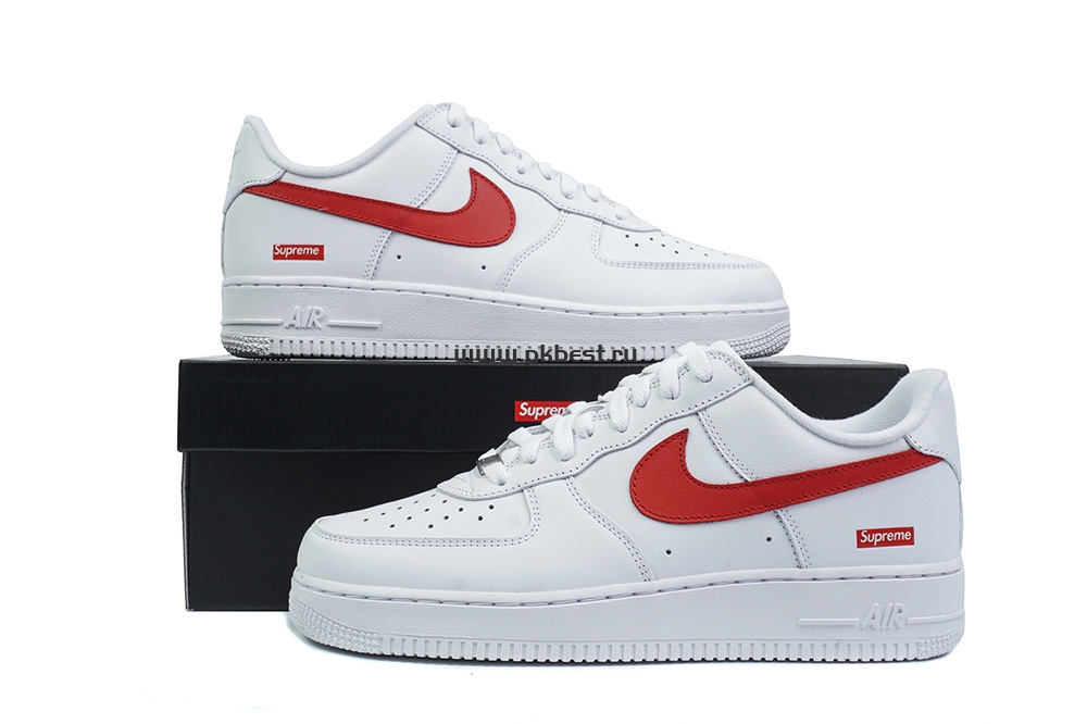 pk god nike Sup*e x air force 1 low box logo – speed red retail materials ready to ship