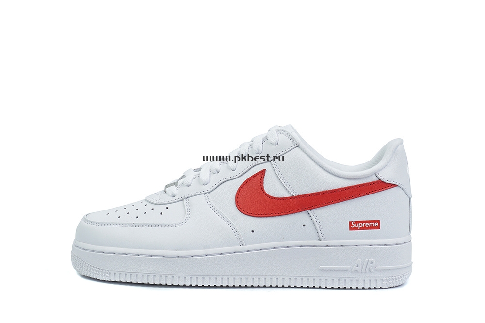 pk god nike Sup*e x air force 1 low box logo – speed red retail materials ready to ship