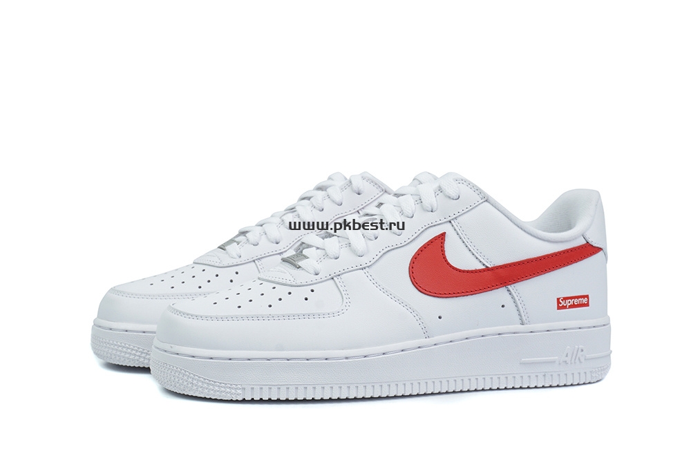 pk god nike Sup*e x air force 1 low box logo – speed red retail materials ready to ship