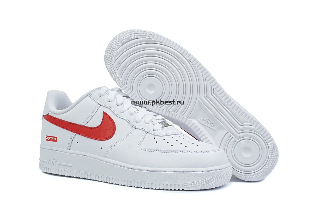 pk god nike Sup*e x air force 1 low box logo – speed red retail materials ready to ship