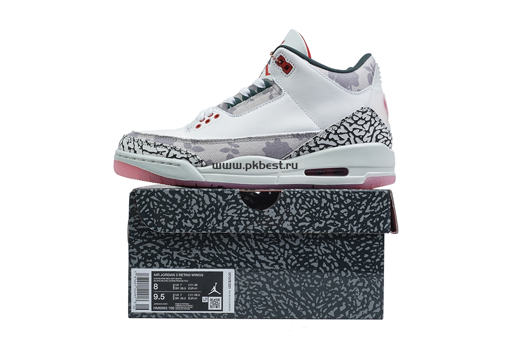 PK GOD Jordan Air Jordan 3 Retro Wings  Rice ash powder RETAIL MATERIALS READY TO SHIP