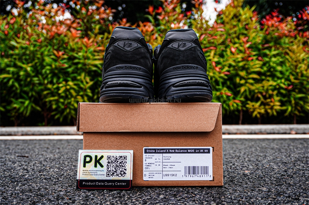 PK GOD STONE ISLAND x  New Balance NB 991 v2 black RETAIL MATERIALS READY TO SHIP