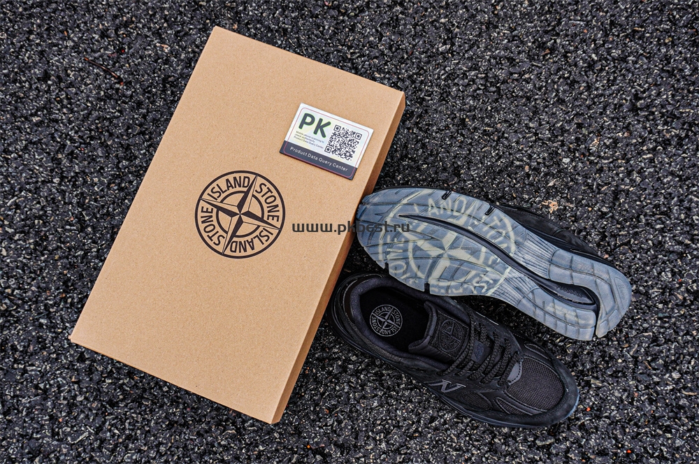 PK GOD STONE ISLAND x  New Balance NB 991 v2 black RETAIL MATERIALS READY TO SHIP