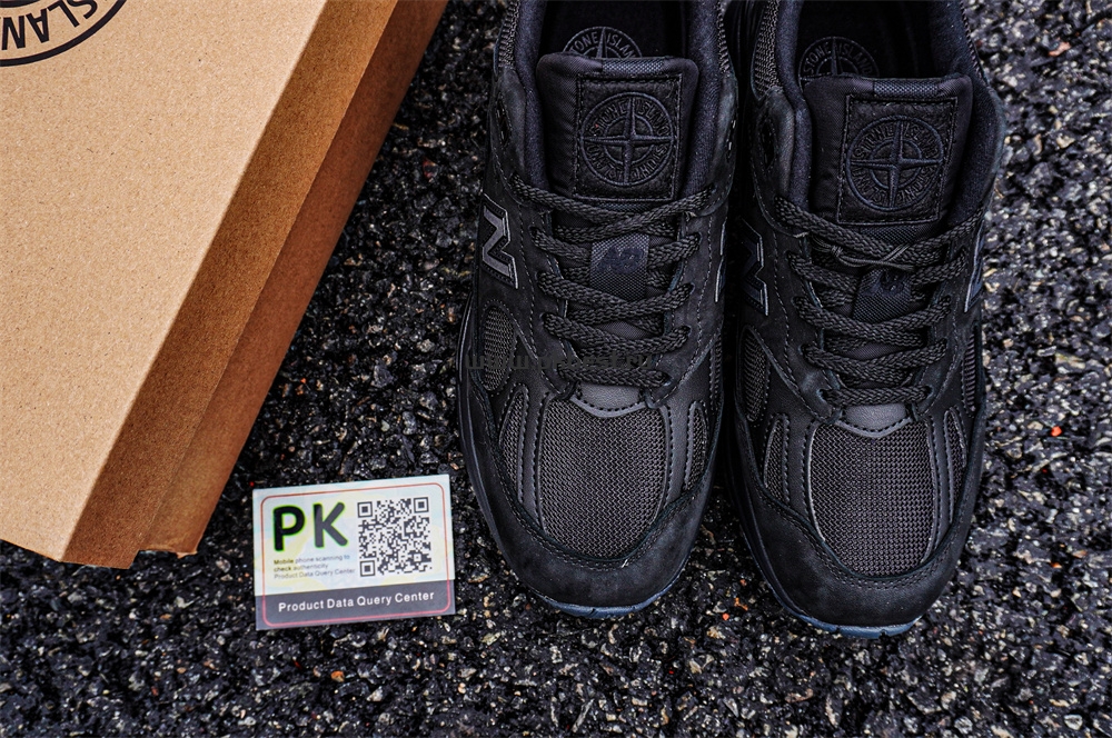 PK GOD STONE ISLAND x  New Balance NB 991 v2 black RETAIL MATERIALS READY TO SHIP