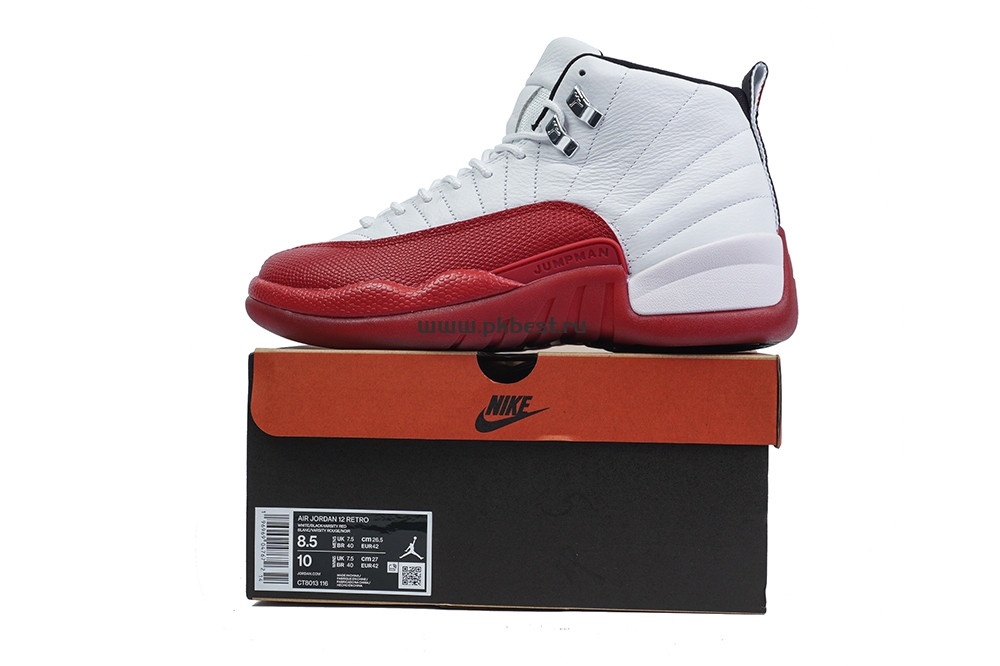 PK GOD Jordan Air Jordan 12 White red RETAIL MATERIALS READY TO SHIP