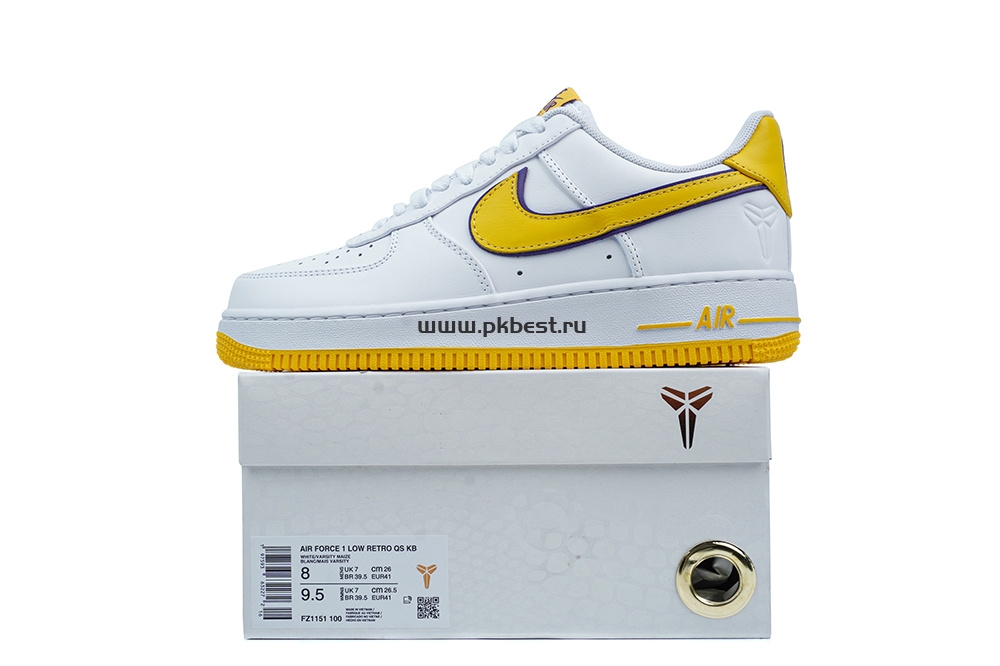 PK GOD Kobe Bryant x Nike Air Force 1 Low ‘Varsity Maize’ RETAIL MATERIALS READY TO SHIP