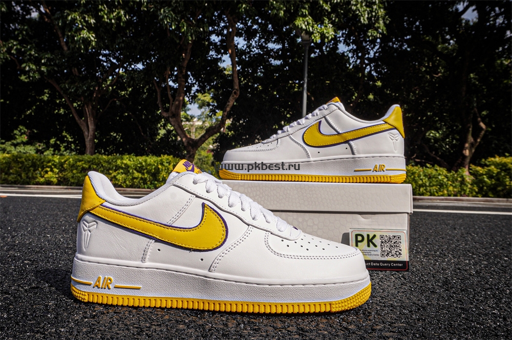 PK GOD Kobe Bryant x Nike Air Force 1 Low ‘Varsity Maize’ RETAIL MATERIALS READY TO SHIP