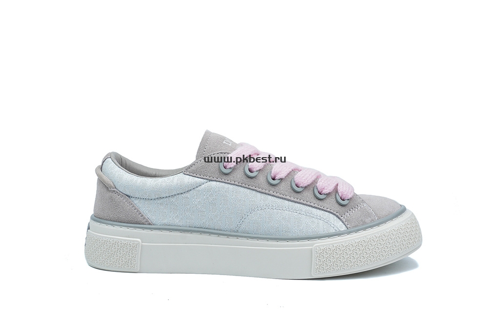 pk god D*or b33 tennis  do  embroidered  canv gray & pink retail materials ready to ship