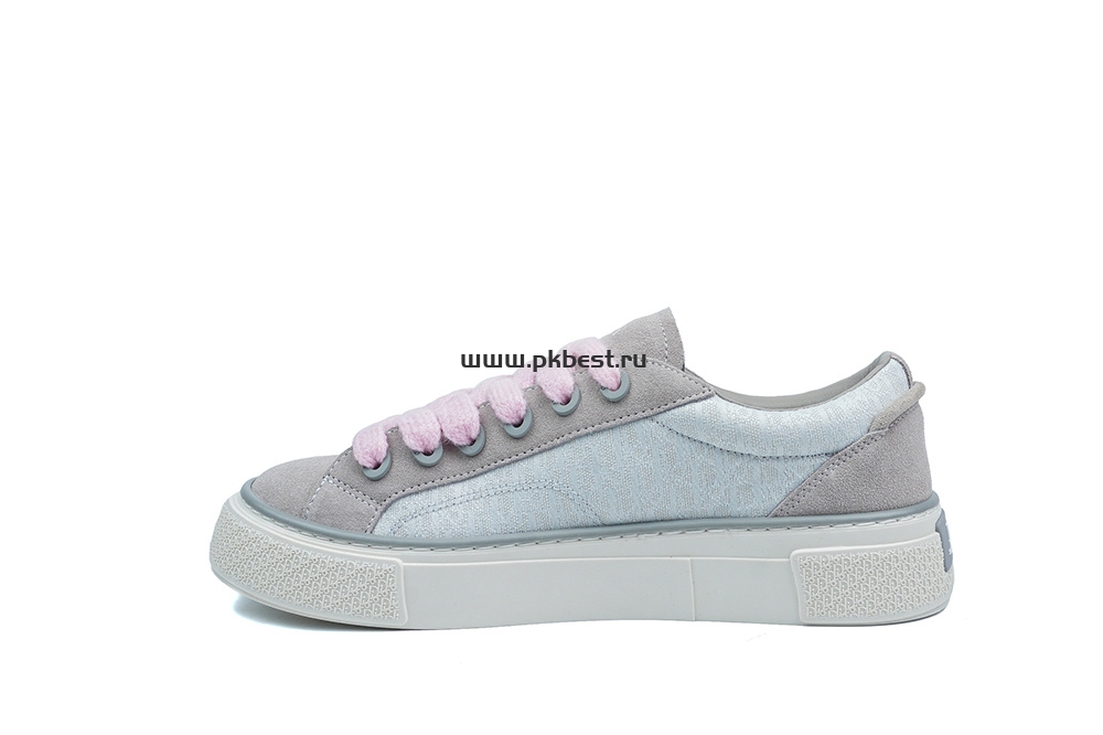 pk god D*or b33 tennis  do  embroidered  canv gray & pink retail materials ready to ship