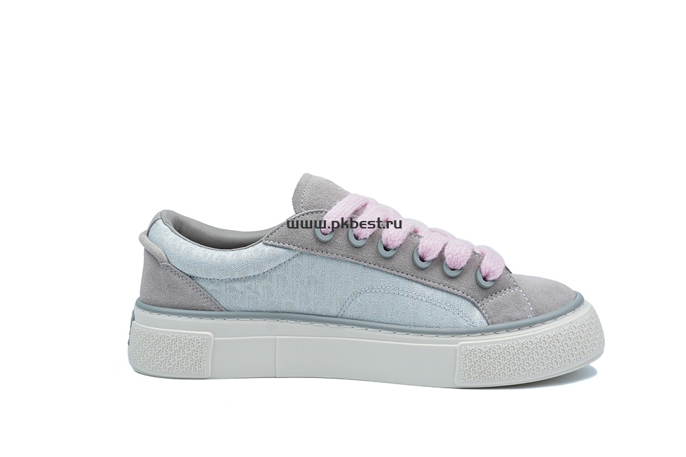 pk god D*or b33 tennis  do  embroidered  canv gray & pink retail materials ready to ship