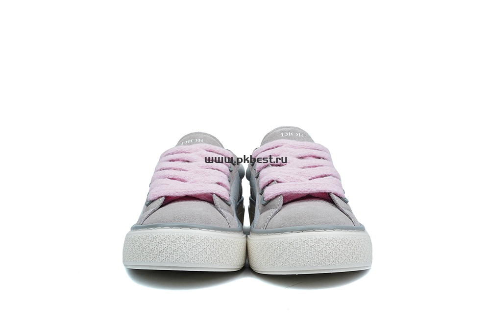 pk god D*or b33 tennis  do  embroidered  canv gray & pink retail materials ready to ship