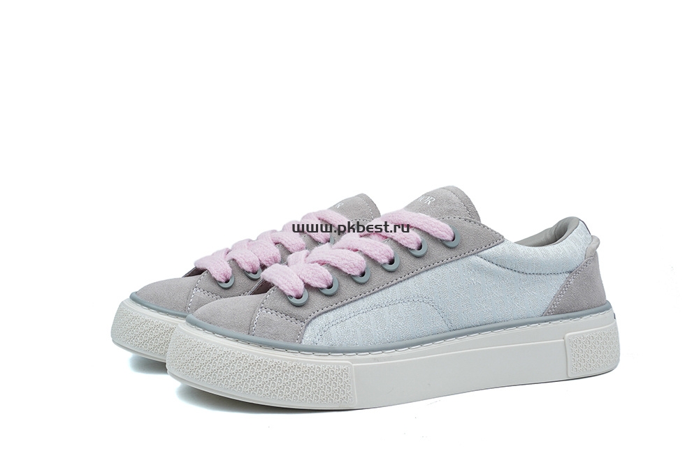 pk god D*or b33 tennis  do  embroidered  canv gray & pink retail materials ready to ship