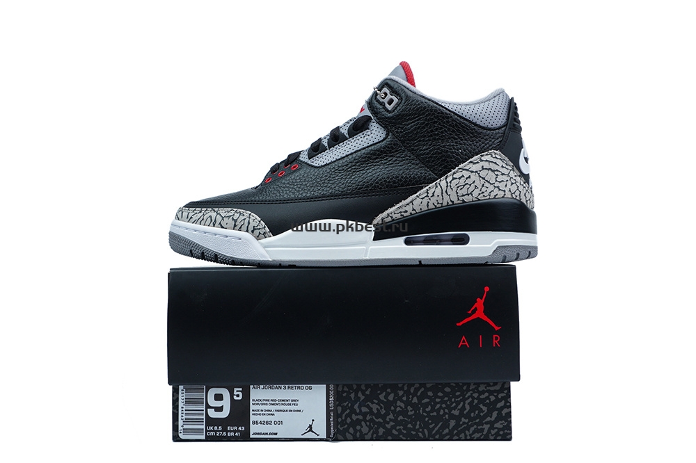 PK GOD Air Jordan 3 Retro Black Cement RETAIL MATERIALS READY TO SHIP