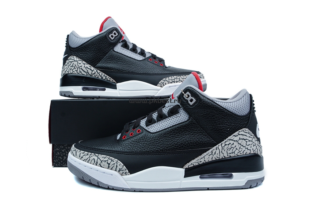 PK GOD Air Jordan 3 Retro Black Cement RETAIL MATERIALS READY TO SHIP