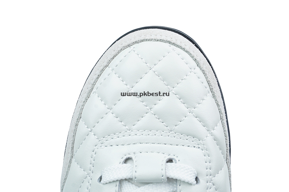 pk god Ch*el shiny calfskin suede quilted cc logo sneakers white retail materials ready to ship